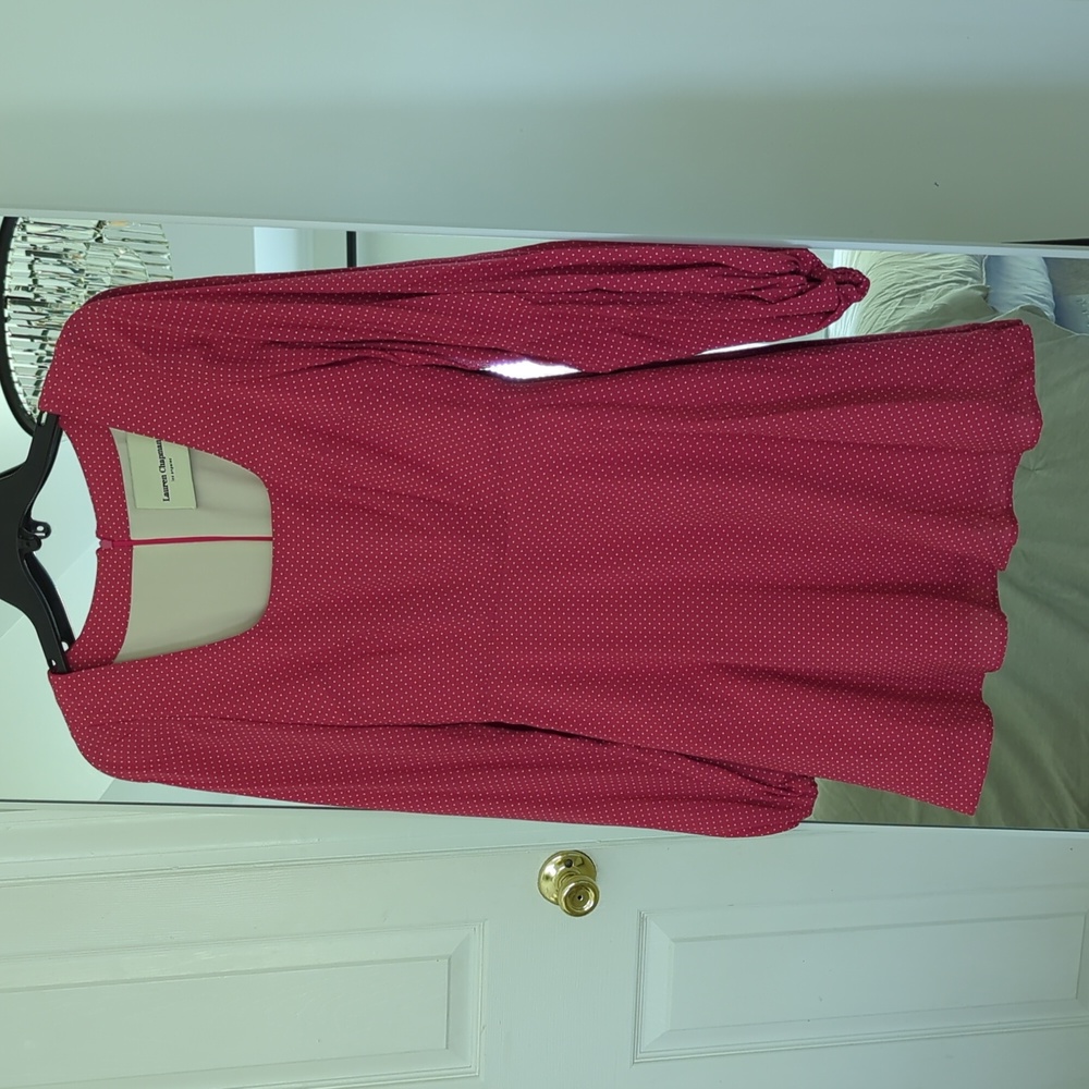 Lauren Chapman Designer Polka Dot Red Mini Dress